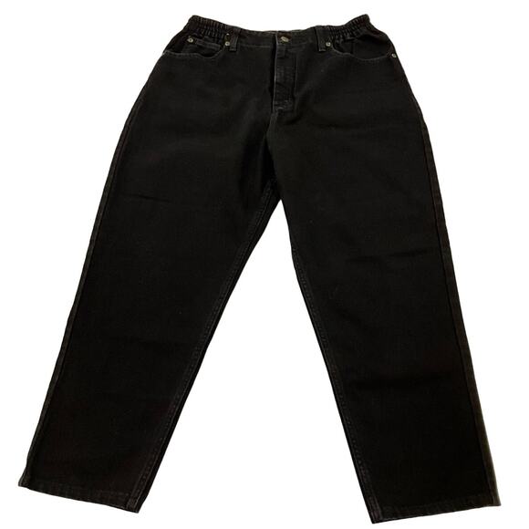 L.L. Bean Denim - L.L. Bean Original Fit/ Relaxed 12 PET Women's Jeans Black Denim 25.5" Inseam